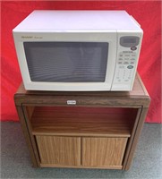 Sharp Microwave With Cart 16x27x27