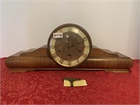 Lauffer Mantel Clock  Key Included 24" Wide 9"