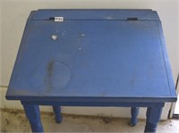 Vintage Blue School Desk