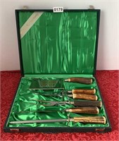 Stag handled cutlery set Gebr, Hoppe Germany