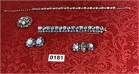 Costume Jewelry Set, Pin is Missing Stone