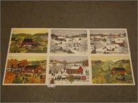 Set of (6) hattie Brunner Prints