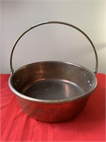 Copper bucket with brass handle