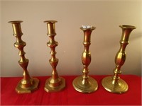 2 Pair brass candle stick