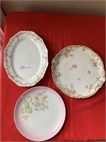 3 unmatched serving platters: 1 C.T. Germany, 1