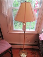 Floor Lamp, Window Curtains, 2 Rose Tapestries