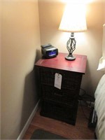 3 Drawer Basket End Table/Night Stand