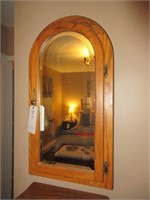 Oak Beveled Mirror Medicine Cabinet (very nice)