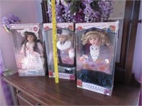 3 Collector Dolls (on dresser)