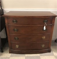 Mahogany 4 Drawer Bow Front Dresser