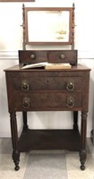 Mahogany 2 Drawer Night Stand