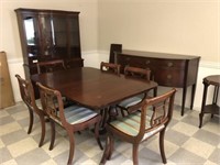 Mahogany 1940's 9 Piece Dining Room Set