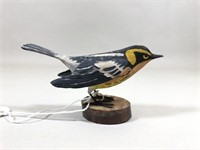 Hazel Tyrrell Yellow-throated Warbler Bird Carving