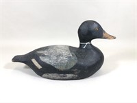 Painted Wooden Carved Duck Decoy w/ Glass Eyes