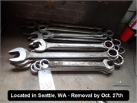 LOT, ASSORTED WRENCHES IN THIS SECTION (LOCATED