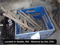 LOT, ASSORTED C-CLAMPS IN THIS CRATE (LOCATED IN