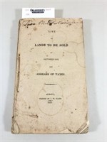 1819 New York State List of Lands to be Sold