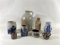 Group of Small Stoneware - 8 Pieces Total