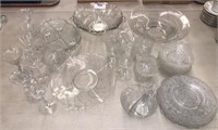Variety of Cambridge Rosepoint Glassware