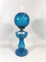 Blue Victorian Oil Lamp