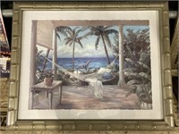 Vacation painting with frame