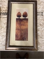 Painting of trees with frame