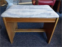 Small Bench with Fabric Covered Cushion 22" x 1