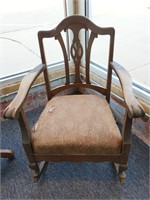 Antique Wood Rocking Chair 20" x 36.5"