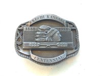 Kechi Kansas Centennial belt buckle