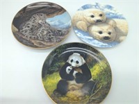 (3) Decorative Collector Animal Plates