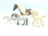 (4) Plastic Horse Figurines including Schleich