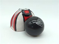 Bowling Ball and Bag Salt and Pepper Shakers