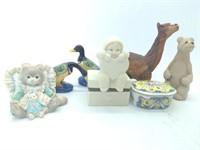 Ceramic and Porcelain Figurines: Llama, Polar