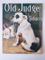 Old Judge Tobacco Metal Sign 16" x 12.5"