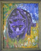 Attributed to Leroy Neiman Original Panther COA