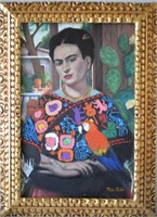 Attributed to Frida Kahlo Self Portrait