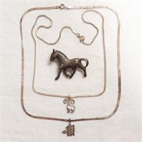 .925 / Sterling Necklaces & Zebra Pin