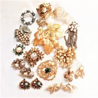 Pearly Brooches & Etc. Incl. Miriam Haskell