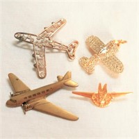 Airplane Brooches / Pins - AA Jr. Stewardess