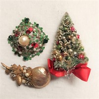 Vintage Christmas Jewelry Incl Miriam Haskell