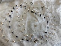 Four Freshwater Pearl & Sterling Necklaces