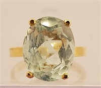 Antique Aquamarine 18K Karat Gold Ring