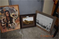Two Framed Photos & One Framed Print