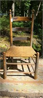 Antique Johnson Primitive Ladder Back Chair
