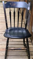 Antique Black Painted Hitchcock Chair