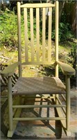 Vintage Painted Yellow Rocking Chair