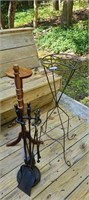 Lot of Vintage Plant Stands & Fire Tools