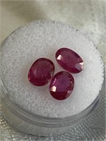 4.49ct tw Faceted Ruby Gemstones