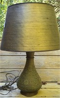 Vintage Brass Islamic Lamp with 3 Sockets