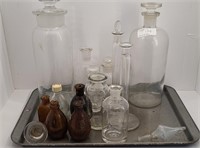 Antique Medicine Apothecary Glass Bottles